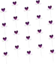 JOINPAYA 20Pcs Heart Wings Cupcake Toppers Lightweight Cake Inserts for Birthday Celebrations Random Color Decor for Desserts Ice and Mousse Decoration Random Color