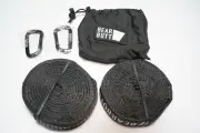 Bear Butt Kodiak Hammock Straps For Trees 20' Long 40 Combined Loops Black/Gray