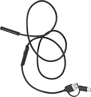 Eacam LED Endoscope Sturdy ABS LED Endoscope Camera, IP67 Waterproof Borescope, 6 Adjustable Lights, High Resolution, Industrial Inspection for, (1m)
