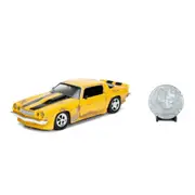 Jada 1:24 Chevy Camaro Transformers Bumblebee With Collectible Coin 1977 Model