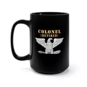 Black Mug 15oz - Colonel - Retired X 300