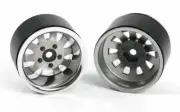 1.9" 5 Lug Steel Wheels w/ Chrome Beauty Ring SILVER Z-W0327 RC4WD 10 spoke