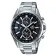 【CASIO】卡西歐 EDIFICE 藍寶石鏡面 世界時間 鋼錶帶男錶 EFB-302JD-1A 黑/銀