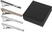 [WRITWAA] 4pcs Tie Pinch Clips for Men Chic Necktie Fixing Clips for Business Weddings and Daily Wear Design Easy to Use