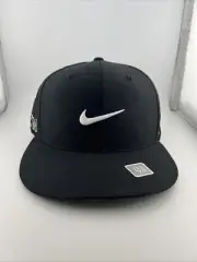 Nike Golf Vapor RZN Tour Flex Fitted Black Hat White Swoosh Flex-Fit XS/SM