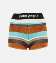 [Palm Angels] Palm Angels Lurex striped knit shorts AU 6 multicoloured