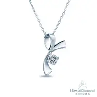 在飛比找ETMall東森購物網優惠-Alesai 艾尼希亞鑽石 30分鑽石 蝴蝶結鑽石項鍊