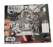 Star Wars Light Up Poster complete with 5 markers 2015 Factory Sealed