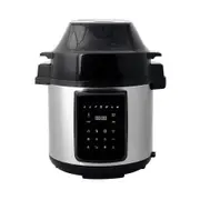 Healthy Choice 6L Air Fryer/Pressure Multi/Slow Cooker for Chips/Meat/Rice SLV