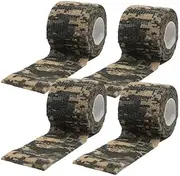 4 Roll Tape Army Camo Wrap Rifle Gun Shooting Hunting Camouflage Stealth Webbing, Outdoor Gear, Stealth Multi-Use, Weather-Resistant Webbing