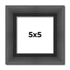 5x5 Contemporary Black Wood Frame with UV Acrylic and Acid Free Foam Board