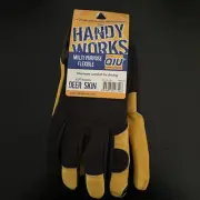 5 x Multi-Purpose Flexible Deer Skin Gloves - Size M