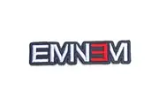 Eminem Logo Cut Out Iron On Patch (White/Red/Black) (One Size)