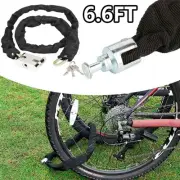 78" Heavy Duty Motorcycle Bicycle Bike Chain Lock Anti-theft w/Key High Security
