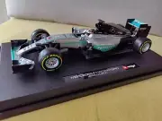 Mercedes F1 WO7 Hybrid Lewis Hamilton F1 Circuit Alloy Model Silver 1:18