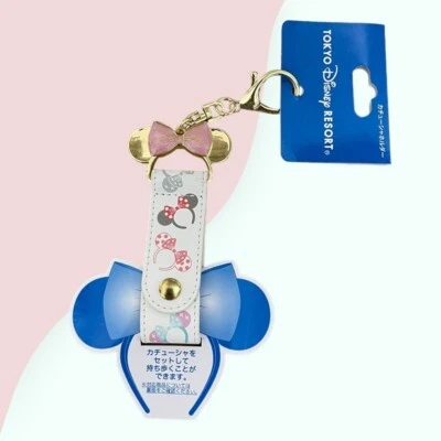 Tokyo Disney Resort Store Ears holder keychain Headband Ribbon pink from Japan