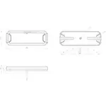Narva 9-33V LED Rear Stop/Tail, Sequential Direction Indicator Lamp & Reverse Lamp With 0.5M Hard Wired Cable Pair - 97212