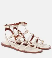 [Zimmermann] Zimmermann Goldie leather sandals AU 6 white