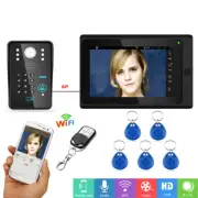 7" Wired / Wireless Wifi APP RFID Password Video Door Phone Doorbell Intercom
