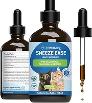 Pet Wellbeing Nettle-Eyebright Gold for Dogs & Cats (Sneeze Ease) - Occasional Sneezing, Seasonal Allergy Discomfort, Eyebright, Nettles - Veterinarian-Formulated Herbal Supplement 4 oz (118 ml)