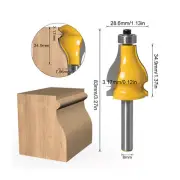 2pcs 8mm Shank Handrail & Table Edge Router Bit Set Milling Cutter W/ Bearing