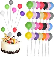 JOINPAYA 30Pcs Colorful Foam Cake Decorations Mini Balloon Cupcake Toppers for Birthday Wedding Anniversary Christmas DIY Crafts Safe Foam Picks