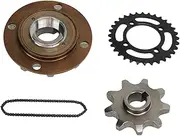 420 Chain Sprocket Kit, 420 Chain Set, Freewheel Chain Kit, Toothless Freewheel 9 Tooth Sprocke Chain Kit for Bike Scooter Dirt Mini Bikes ATV Kart