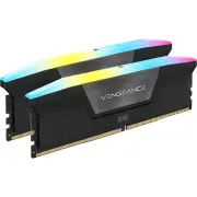 Corsair CMH32GX5M2B6600C38 VENGEANCE® RGB 32GB (2x16GB) DDR5 DRAM 6600MT/s CL38 Memory Kit — Black