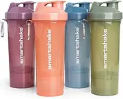 Smartshake Protein Shaker Bottle for Protein Mixes - 4 Pack - 13.5 oz | Shaker Cups for Protein Shakes | Blender Bottle Shaker | Protein Shaker Bottle Pack | BPA Free Shaker (SLIM - Multicolor)