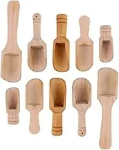 CIYODO Wooden Salt Spoons 10pcs Set Small Salt Spoons for Tea Coffee Condiments Smooth Use