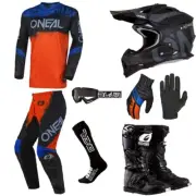 O'Neal Shocker Orange motocross gear Jersey Pants Gloves Boots Helmet Set