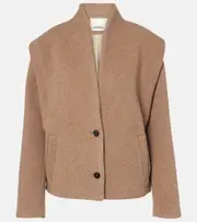 [Isabel Marant] Isabel Marant Drogo wool-blend jacket AU 16 beige