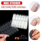 Nail Stickers Double Sided Adhesive wraps Clear Tape 24-240PCS Press on Glue