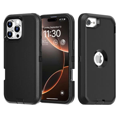 For iPhone 16 15 14 13 12 11 Pro Max SE 3rd 2nd Case Shockproof Heavy Duty Cover