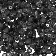 Loose Sequins 4200Pcs Cup Embroidery Sequins for Crafts Sewing,Black