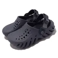 在飛比找Yahoo奇摩購物中心優惠-Crocs 涼拖鞋 Echo Clog K 童鞋 大童 藍 