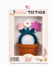 Silicone TEETHER Flower Pot Bouquet Little Artist Lucy Darling BPA free