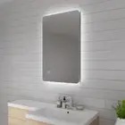Bathroom LED Mirror Illuminated Touch Button Wall Mounted 800x500mm