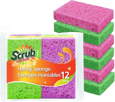 Cleaning Scrub Sponges, [New Packaging] Non-Scratch Kitchen Sponges for Dishes -