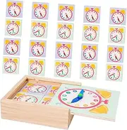 KOMBIUDA Clock Model Working Teaching Clock Model Kids Learning Time Plaything for Kids Interactive Toys Early Education Learning Device