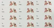 30x Christmas Gift Stickers Labels Disney Chip And Dale Chipmunk Nut Santa