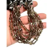 Smoky Quartz Natural Gemstone Faceted Cushion Beads Strand, Size 6mm Handmade