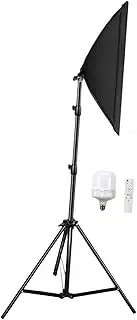 Generic Softbox Photography Lighting Kit LED Video Lighting Kit High Brightness Professional Photo Studio Lighting for Live Streamings, 400W