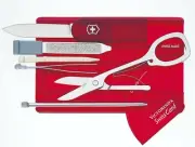 VICTORINOX SWISS ARMY SWISSCARD 35791 CYBER RUBY RED KNIFE MULTI TOOL CARD