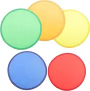 BIUDECO 5pcs Foldable Hand Fan Solid Color Round Fans for Summer Weddings Home Decor Parties Lightweight Portable Handheld Folding Decorative Accessories