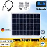 380W 300W 250W 200W 100W 40W 30W 10W Solar Panel Kit Fixed Mono 12V Controller