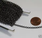 25ft spool of Gunmetal Plated Rollo Chain 3.2mm Unsoldered Link