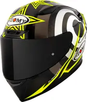 Suomy TX-Pro Neil Hodgson, full face helmet , color: Black/Grey/White/Neon-Yellow , size: S