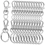 60 PCS Swivel Snap Hooks and Key Rings, Keychain Clips and Key Chain Rings,