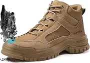 [Gsutenmre] Work Boots for Men Women Lightweight Steel Toe Boots for Men Indestructible Safety Shoes Non Slip Steel Toe Shoes Comfortable Construction Safety Boots